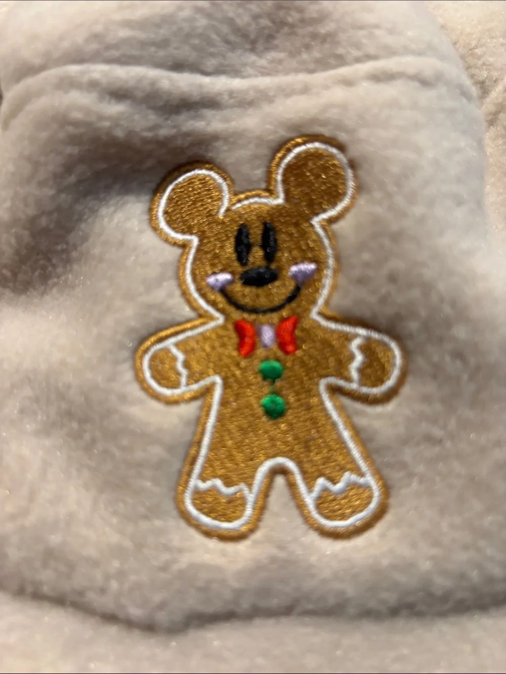 Sand/ Beige Fleece Bucket Hat with Mouse Gingerbread CuteZo Bucket hat